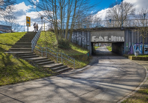 Teil des WerseRadweg unter der B63